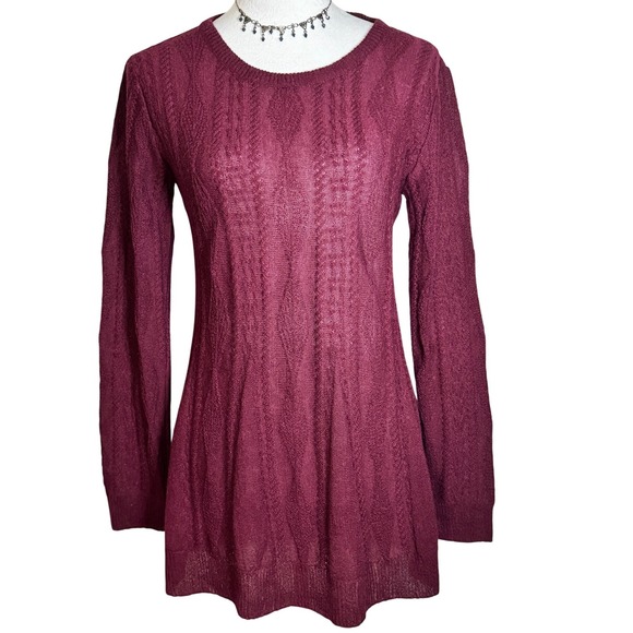 Peruvian Connection Baby Alpaca Cable Knit Tunic Sweater S Cozy Quiet Luxury - Picture 1 of 8